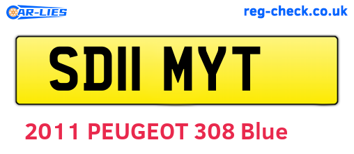 SD11MYT are the vehicle registration plates.