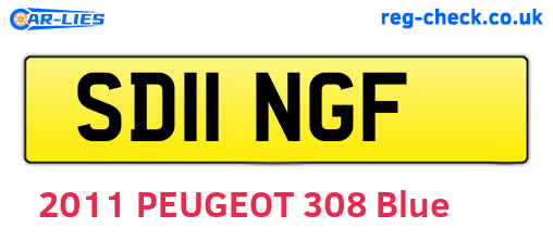 SD11NGF are the vehicle registration plates.