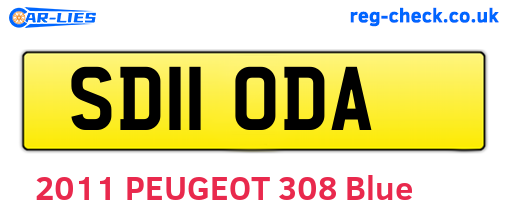 SD11ODA are the vehicle registration plates.