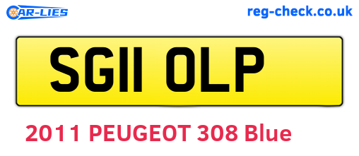 SG11OLP are the vehicle registration plates.