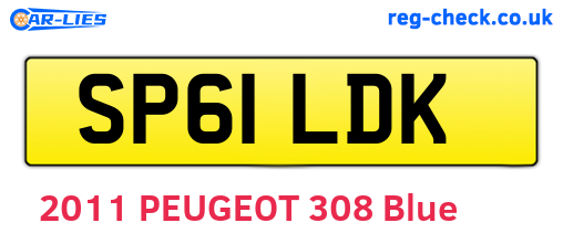 SP61LDK are the vehicle registration plates.