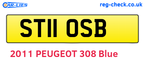 ST11OSB are the vehicle registration plates.