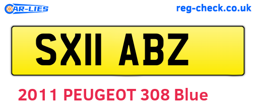 SX11ABZ are the vehicle registration plates.