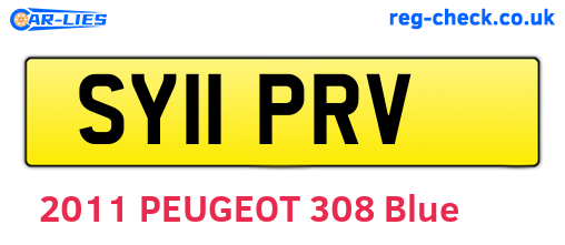 SY11PRV are the vehicle registration plates.