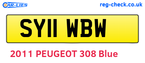 SY11WBW are the vehicle registration plates.