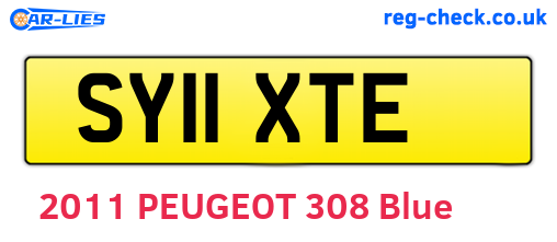 SY11XTE are the vehicle registration plates.
