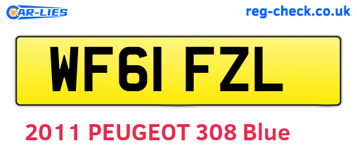 WF61FZL are the vehicle registration plates.