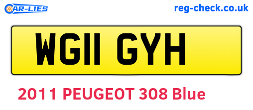 WG11GYH are the vehicle registration plates.