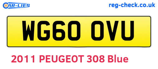 WG60OVU are the vehicle registration plates.