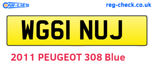 WG61NUJ are the vehicle registration plates.