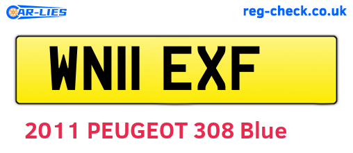 WN11EXF are the vehicle registration plates.