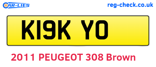 K19KYO are the vehicle registration plates.