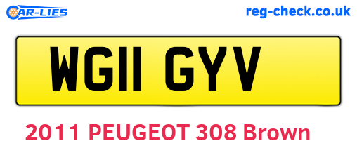 WG11GYV are the vehicle registration plates.