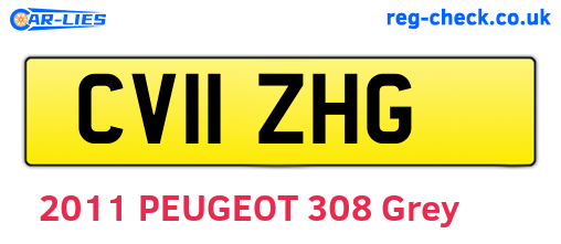 CV11ZHG are the vehicle registration plates.
