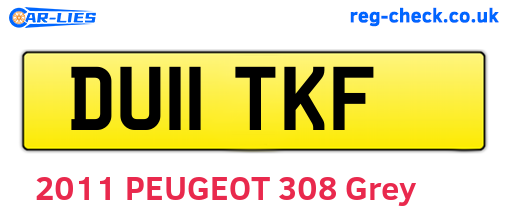 DU11TKF are the vehicle registration plates.
