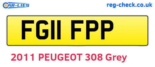 FG11FPP are the vehicle registration plates.