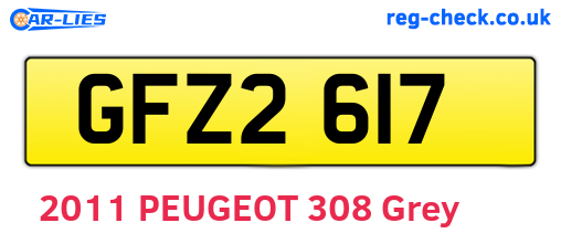 GFZ2617 are the vehicle registration plates.