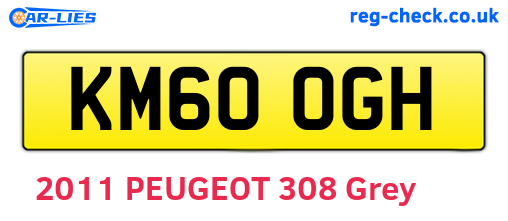 KM60OGH are the vehicle registration plates.