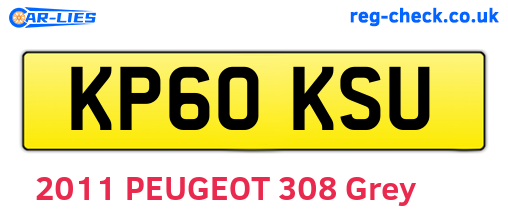 KP60KSU are the vehicle registration plates.