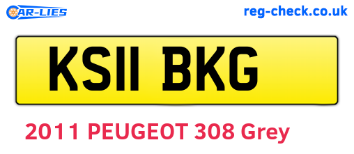 KS11BKG are the vehicle registration plates.