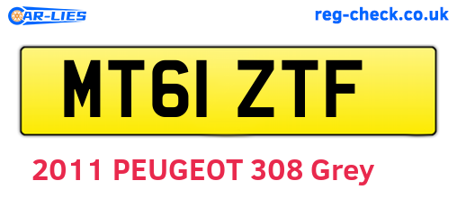 MT61ZTF are the vehicle registration plates.