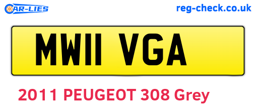 MW11VGA are the vehicle registration plates.
