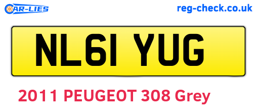 NL61YUG are the vehicle registration plates.
