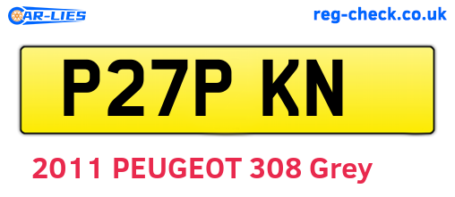 P27PKN are the vehicle registration plates.