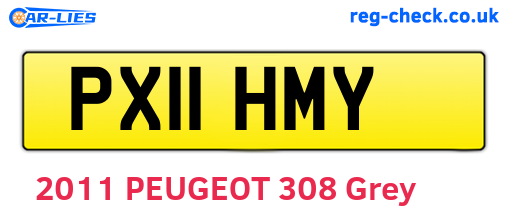 PX11HMY are the vehicle registration plates.