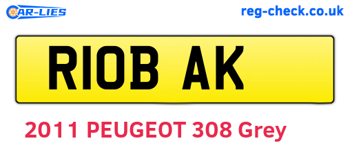 R10BAK are the vehicle registration plates.