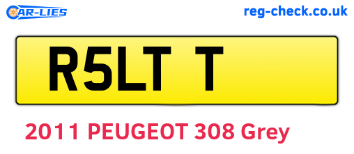 R5LTT are the vehicle registration plates.