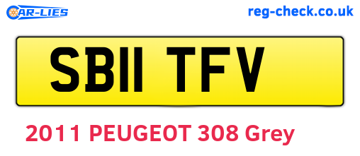 SB11TFV are the vehicle registration plates.