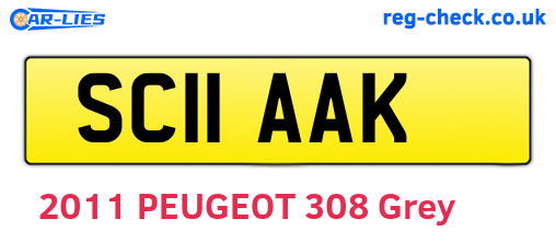 SC11AAK are the vehicle registration plates.