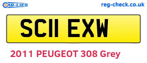 SC11EXW are the vehicle registration plates.