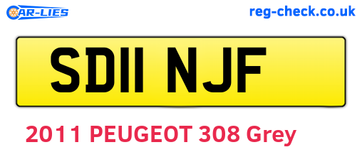 SD11NJF are the vehicle registration plates.