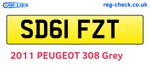 SD61FZT are the vehicle registration plates.