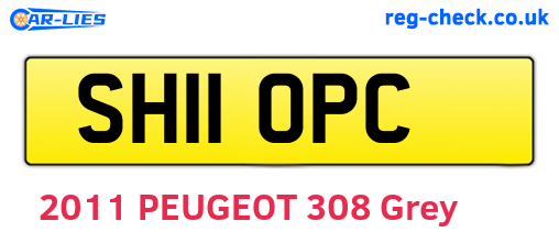 SH11OPC are the vehicle registration plates.