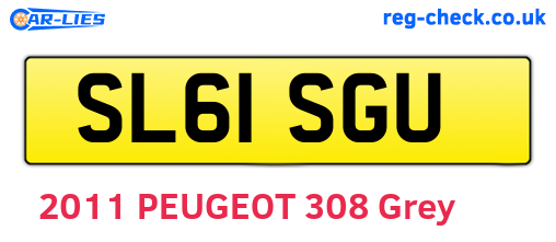 SL61SGU are the vehicle registration plates.