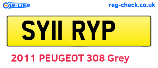 SY11RYP are the vehicle registration plates.