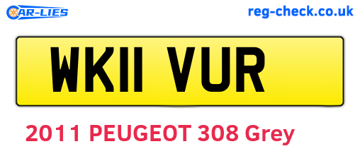 WK11VUR are the vehicle registration plates.