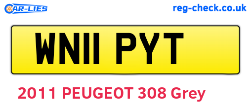 WN11PYT are the vehicle registration plates.