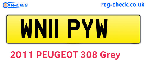 WN11PYW are the vehicle registration plates.