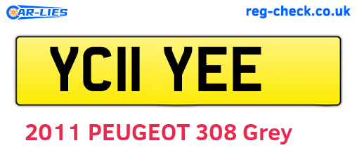 YC11YEE are the vehicle registration plates.