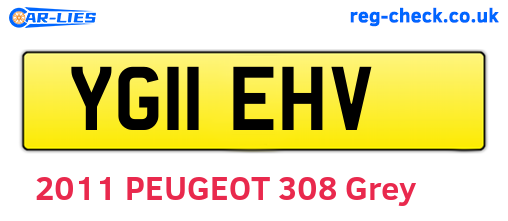 YG11EHV are the vehicle registration plates.