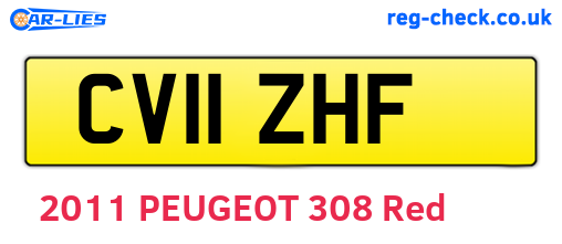 CV11ZHF are the vehicle registration plates.