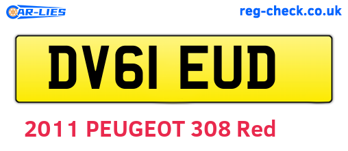 DV61EUD are the vehicle registration plates.