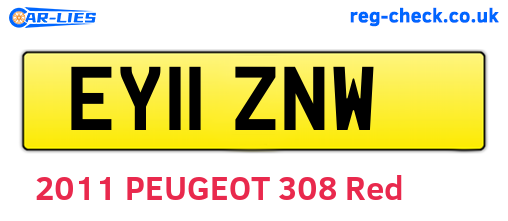 EY11ZNW are the vehicle registration plates.