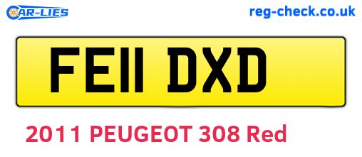 FE11DXD are the vehicle registration plates.
