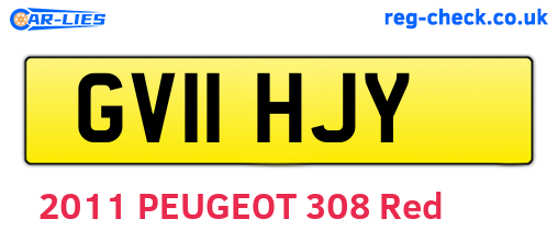GV11HJY are the vehicle registration plates.