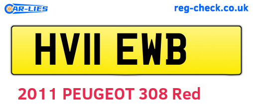 HV11EWB are the vehicle registration plates.
